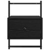 vidaXL Nachtkastje met lade Zwart Eiken 35 x 30 x 51 cm Bewerkt hout