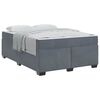 vidaXL Bedframe met matras Donkergrijs 160 x 200 cm Stof