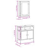 vidaXL 2-delige Badkamermeubelset bewerkt hout sonoma eikenkleurig