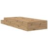 vidaXL Opbergbedframe met lade Artisan Eiken 90 cm Bewerkt hout