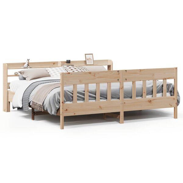 vidaXL Bedframe zonder matras massief grenenhout 200x200 cm