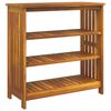 vidaXL Tuinkast met plank Naturel 90 x 40 x 90cm Massief Acaciahout