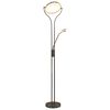 vidaXL Lamp staand 18 W dimbaar 180 cm zilverkleurig
