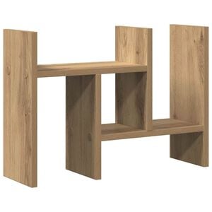 vidaXL Bureau Organizer Artisanaal eiken 50 x 15,5 x 35,5 cm