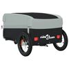 vidaXL Fietstrailer 30 kg ijzer zwart en grijs