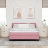 vidaXL Boxspringbed met matras Roze 140 x 200 cm Fluweel