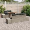 vidaXL Tuin Sofa Set met opslag 6 pcs Grijs Poly riet