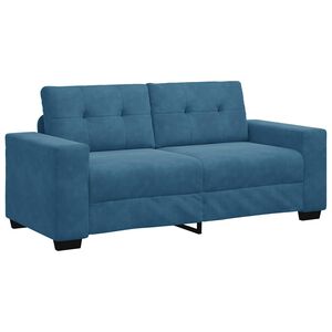 vidaXL Loveseat Sofa Blauw 180x77x82 cm Fluweel