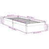 vidaXL Bedframe extra lang zonder matras grenenhout wit 80x220 cm