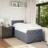 vidaXL Boxspring met matras fluweel donkergrijs 1-persoons (alleen AU)