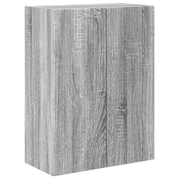 vidaXL TV-wandkast Grijs Sonoma 59,5 x 31 x 80 cm Bewerkt hout