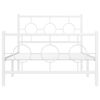 vidaXL Bedframe met hoofd- en voeteneinde metaal wit 100x200 cm