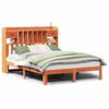 vidaXL Bed met boekenkast zonder matras grenenhout wasbruin 120x190 cm