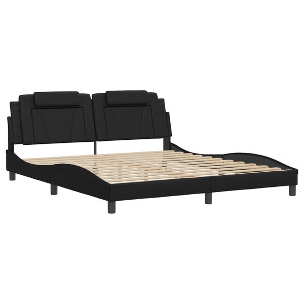 vidaXL Bedframe "Viana" met LED zonder matras zwart 180x200 cm