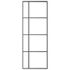 vidaXL Schuifdeur 76x205 cm mat ESG-glas en aluminium zwart