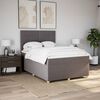 vidaXL Boxspring met matras stof taupe 160x200 cm