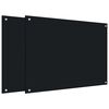 vidaXL Spatschermen keuken 2 st 80x60 cm gehard glas zwart