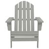 vidaXL Tuinstoel Adirondack voetenbank tafel massief vurenhout grijs