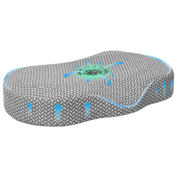 vidaXL Halskussen &Eacute;&eacute;nkleurig Grijs 53 x 34,5 x 10,5 cm Traagschuim