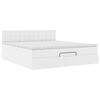 vidaXL Ottoman bed met matras 160x200cm kunstleer wit
