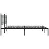 vidaXL Bedframe met hoofdbord metaal zwart 183x213 cm