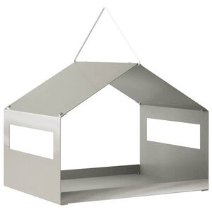 vidaXL Hangend vogelhuisje Roestvrij staal zilver