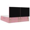 vidaXL Opbergbed met LED met matras Roze 200 x 200 cm Fluweel
