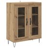 vidaXL Hoge kast Artisan Eiken 69,5 x 34 x 180 cm Bewerkt hout