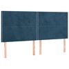 vidaXL Bedframe zonder matras 200x200 cm fluweel donkerblauw