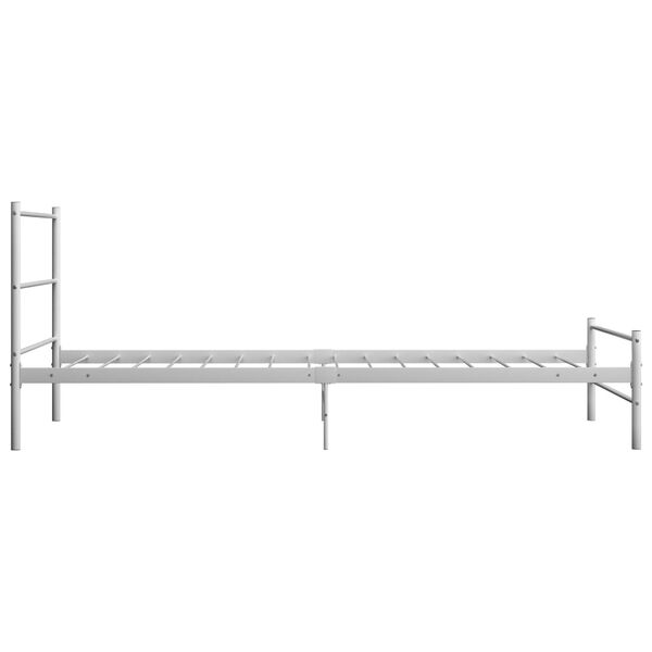 vidaXL Bedframe metaal wit 90x200 cm