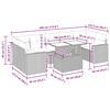 vidaXL 8-delige Loungeset met kussens poly rattan beige