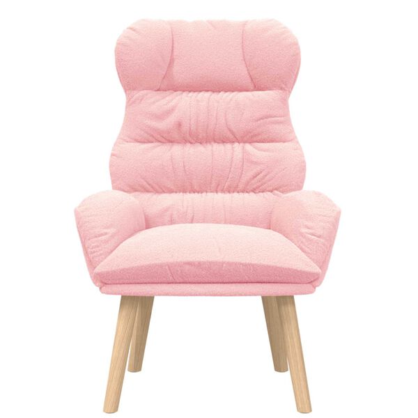 vidaXL Fauteuil Roze 69 x 74 x 93 cm Sherpa Stof