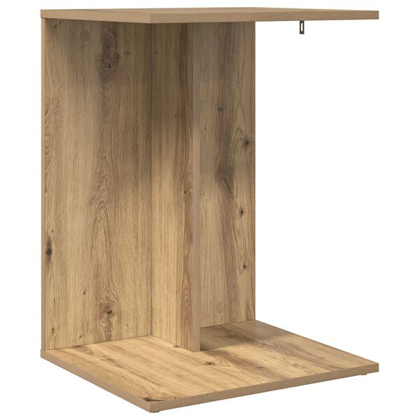 vidaXL Bijzettafel Artisan Eiken 45 x 40 x 62,5 cm Bewerkt hout