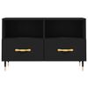 vidaXL Tv-meubel 80x36x50 cm bewerkt hout zwart