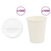 vidaXL Papieren koffiekopjes met deksel 1000 st 8oz 200 ml