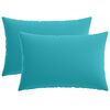 vidaXL Kussensloop 2 pcs HEERLEN Turquoise 30 x 50 cm Polyester