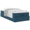 vidaXL Ottoman bed met matras 100x200 cm fluweel donkerblauw