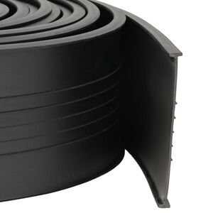 vidaXL Garage Deurafsluiting Zwart 70 x 6 mm 2,5 m PVC