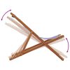 vidaXL Strandstroelen 2st inklapbaar stof en massief hout blauw en wit