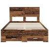 vidaXL Bedframe met hoofdeinde Oudhout 120 x 190 cm Bewerkt hout