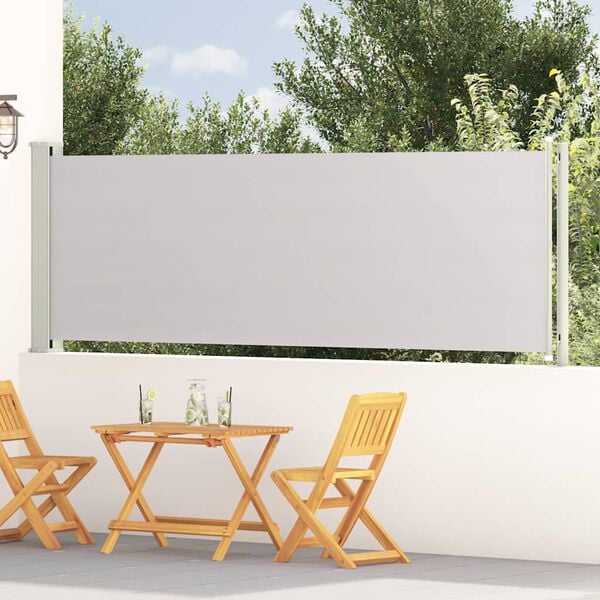 vidaXL Tuinscherm uittrekbaar 117x600 cm grijs