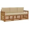 vidaXL Sofa-Sets 3 st Massief Acaciahout