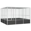 vidaXL Vogelkooi 302,5x324,5x211,5 cm gegalvaniseerd staal antraciet