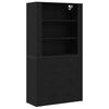 vidaXL Hoge kast Zwart Eiken 80 x 33 x 150 cm Bewerkt hout