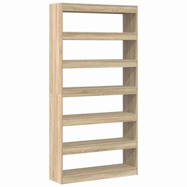 vidaXL Boekenkast Sonoma Eiken 100 x 30 x 198 cm Bewerkt hout