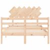 vidaXL Bedframe met hoofdbord massief hout