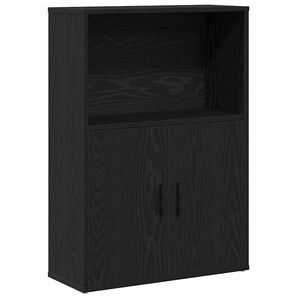 vidaXL Boekenkast 60x24x85 cm bewerkt hout zwart eikenkleurig