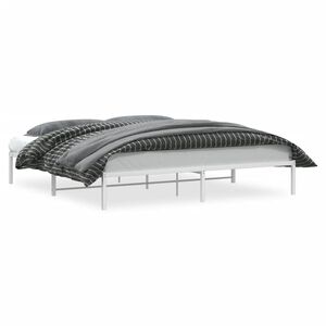 vidaXL Bedframe metaal wit 193x203 cm