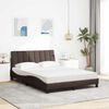 vidaXL Bed met matras "Hanko" stof donkerbruin 120x200 cm