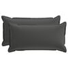 vidaXL Kussen met kussen HOUTEN 2 st Antraciet Polyester